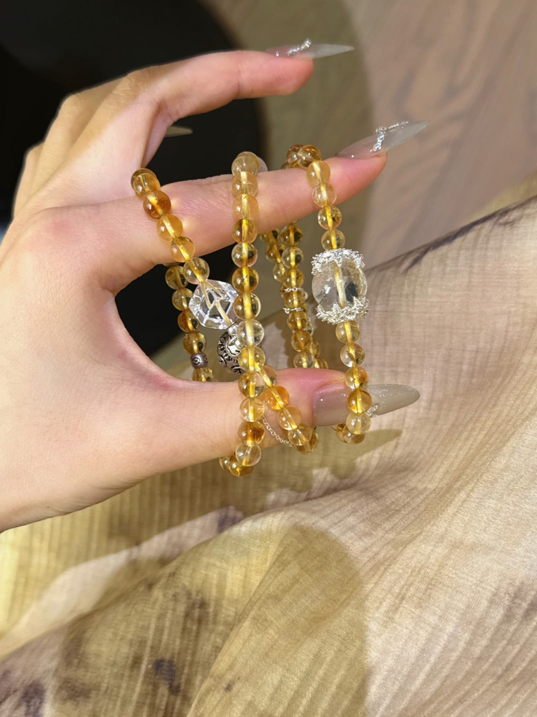 ▫️▪️ Huang Tajing 925 silver beckoning cat bracelet